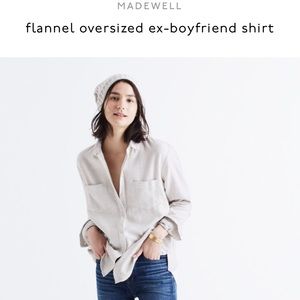 Madewell Flannel Oversized Ex-boyfriend Shirt